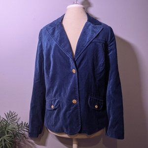 Old Navy VTG Velvet Blazer Blue SZ Large